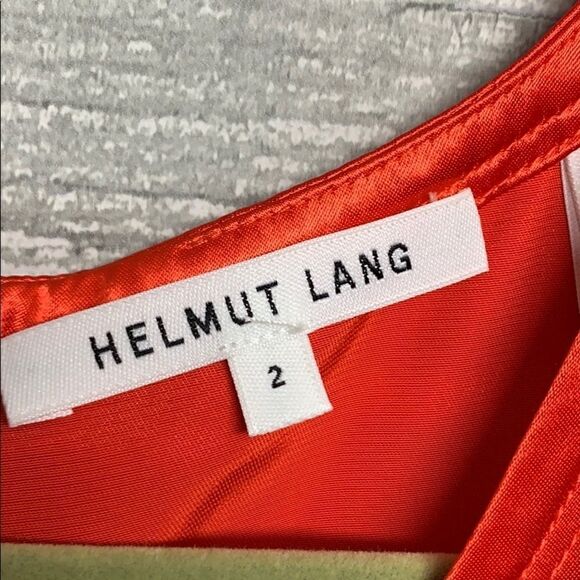 Helmut Lang Red Ruched Satin Tank Dress, NWT - Picture 9 of 11